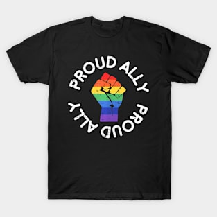 Proud Ally Gay Pride  LGBT Gay Lesbian Protest T-Shirt